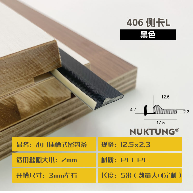 406 Side Clip L - Black